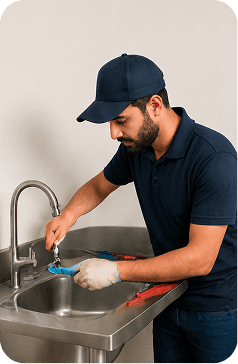 Plumbing service technician